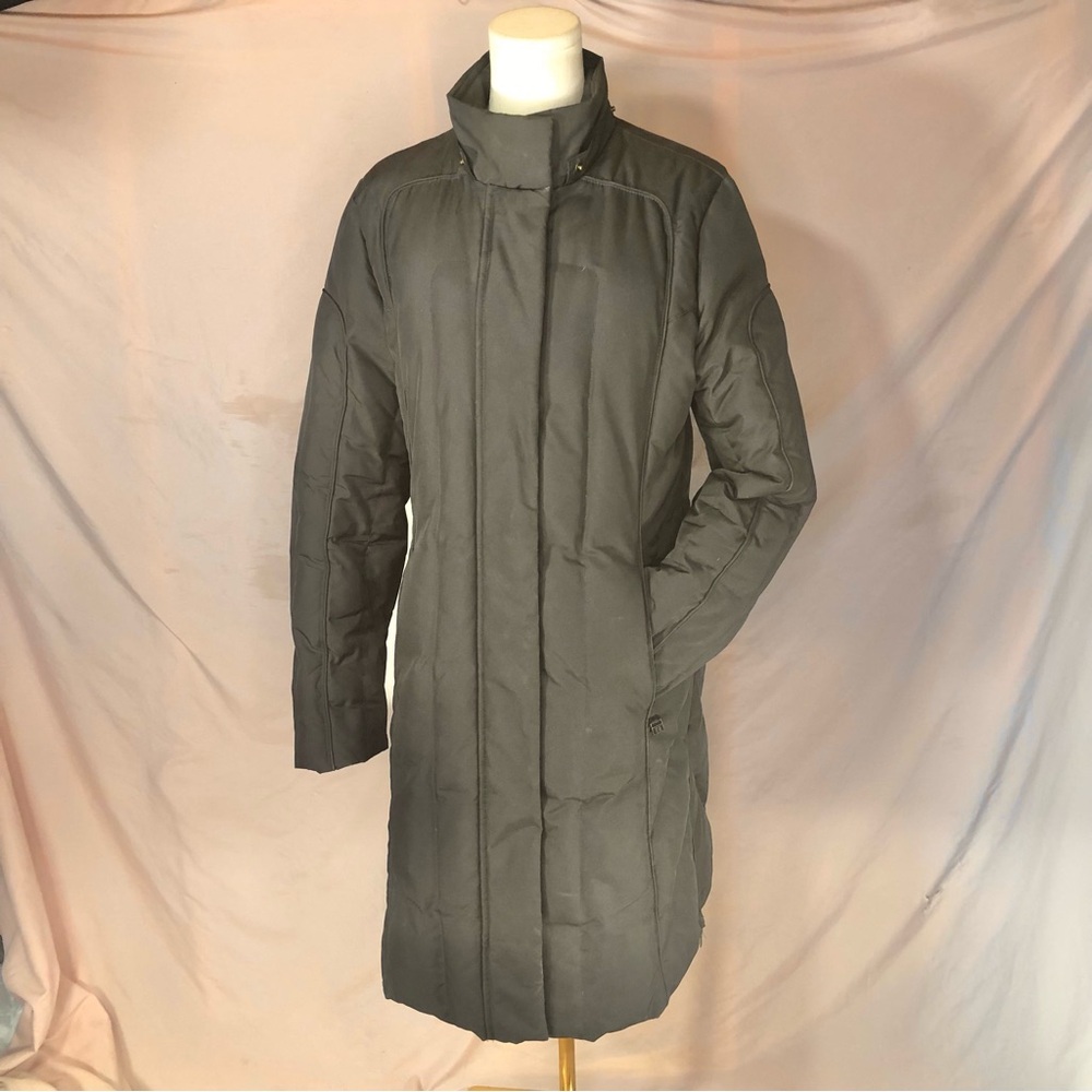 Perry Ellis Down Filled Women’s Long Puffer Jacket Coat - Dark Brown Size Medium